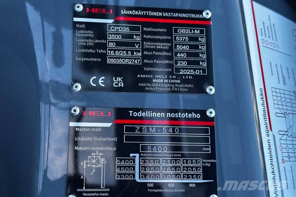 Heli CPD 35 Akumulátorové vozíky