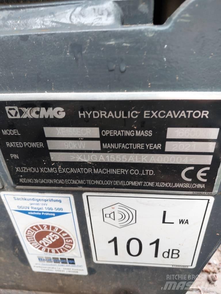XCMG XE 155 ECR Pásové rýpadlá