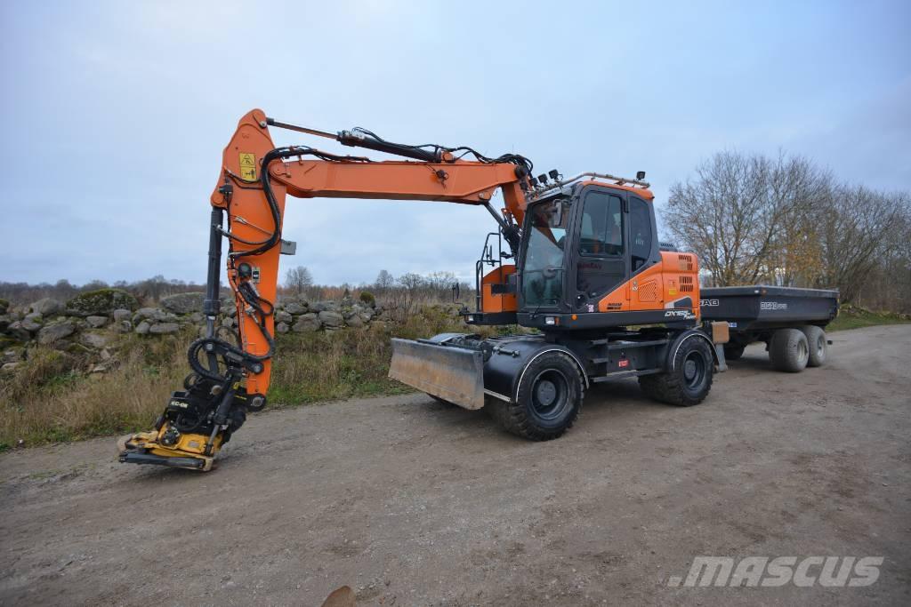 Doosan DX 165 W-5 Kolesové rýpadlá
