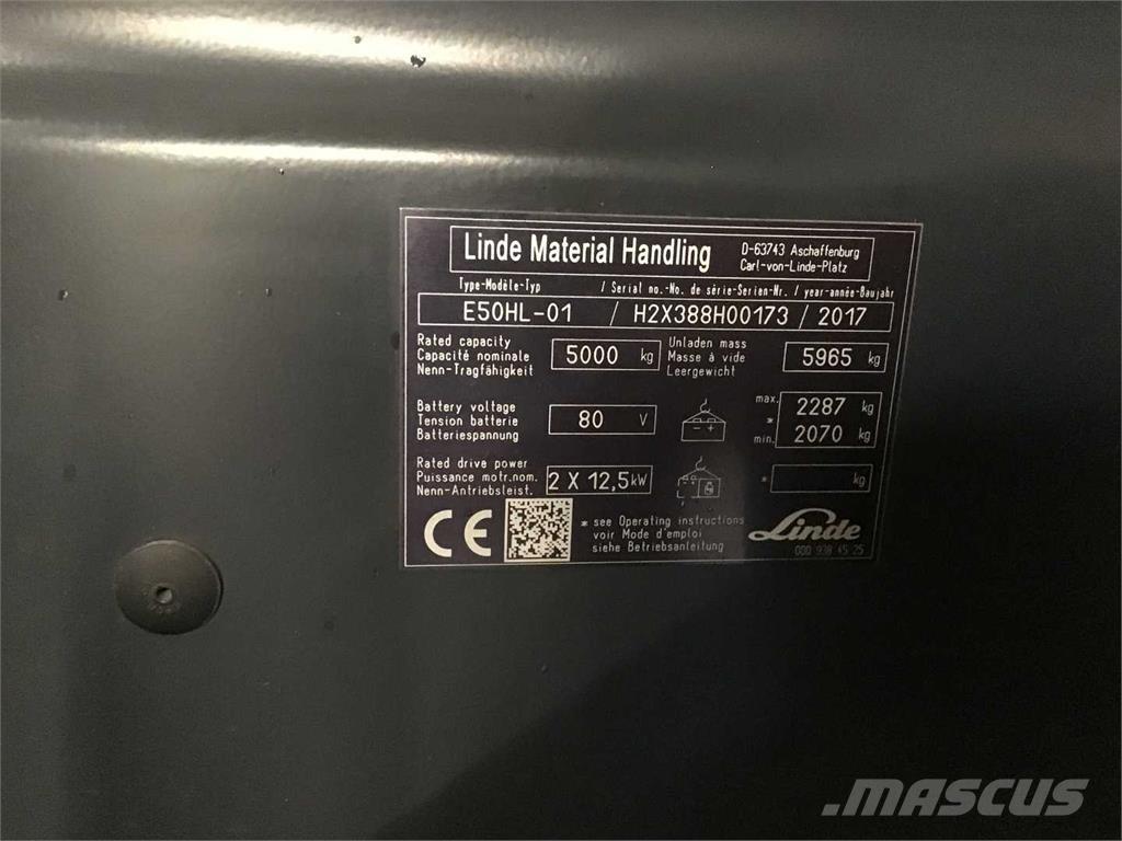 Linde E50HL Akumulátorové vozíky