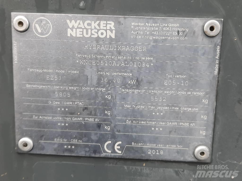 Wacker Neuson EZ 53 Mini rýpadlá < 7t