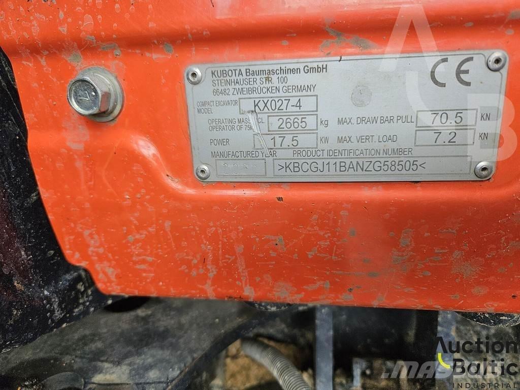 Kubota KX 027-4 Mini rýpadlá < 7t
