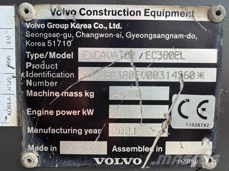 Volvo EC 380 EL Pásové rýpadlá