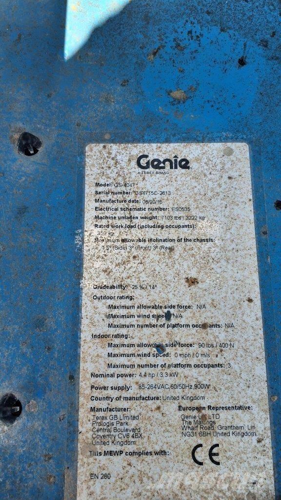 GENIE GS4047 Nožnicové zdvíhacie plošiny