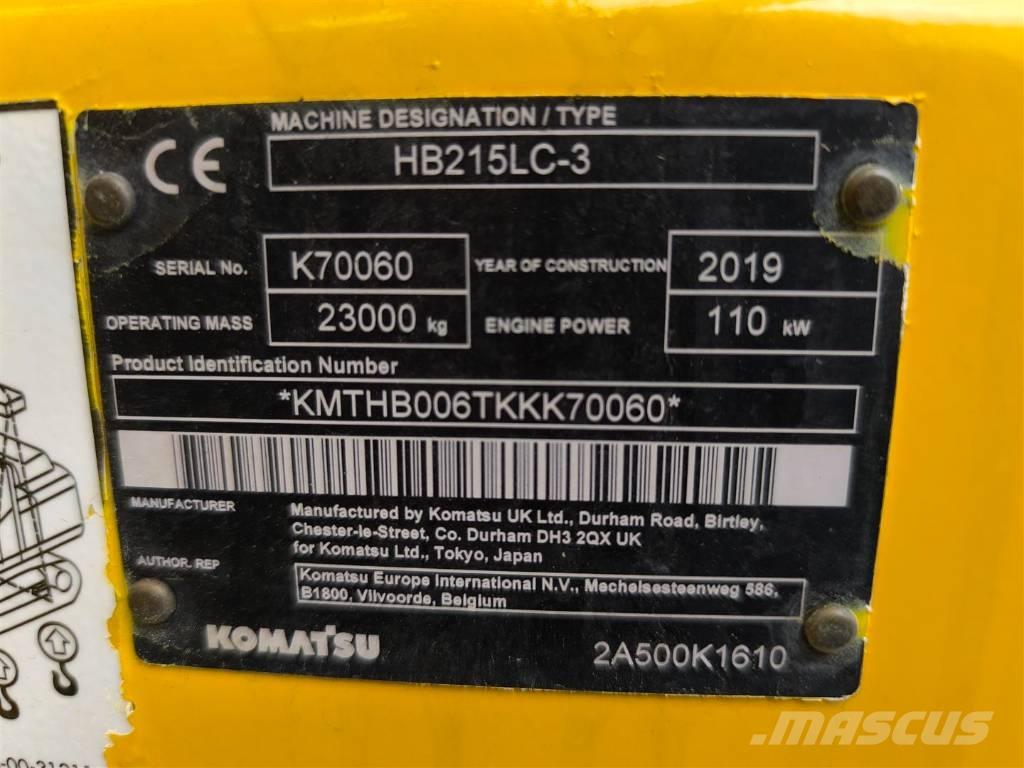Komatsu HB 215 LC-3 Pásové rýpadlá