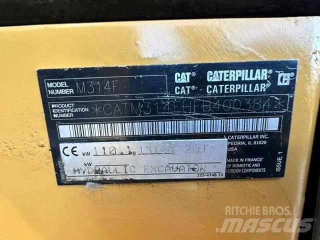 CAT M 314 F Kolesové rýpadlá