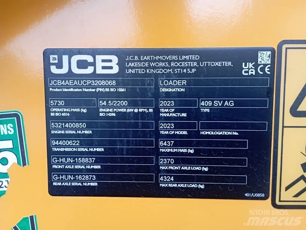 JCB 409 Kolesové nakladače