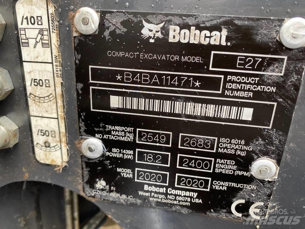 Bobcat E 27 Z Mini rýpadlá < 7t