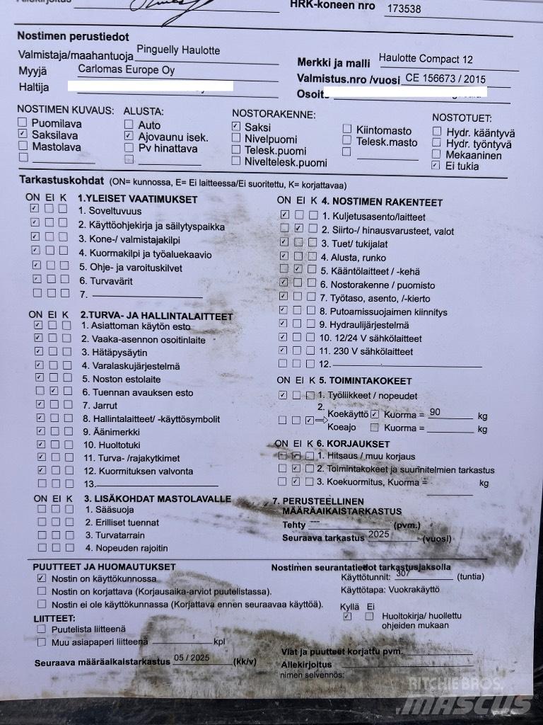 Haulotte Compact 12 Nožnicové zdvíhacie plošiny