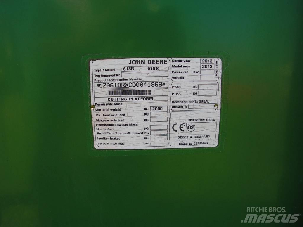 John Deere 618 R Kombajnove hlavice