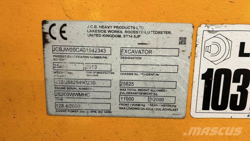 JCB JS200W Stroje pre manipuláciu s odpadom