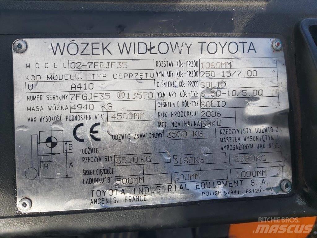 Toyota 7FG35 LPG vozíky