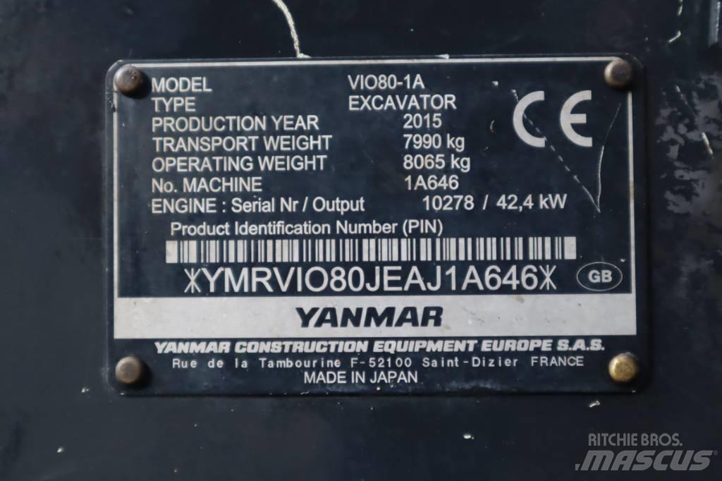 Yanmar VIO80-1A Midi rýpadlá 7 t - 12 t