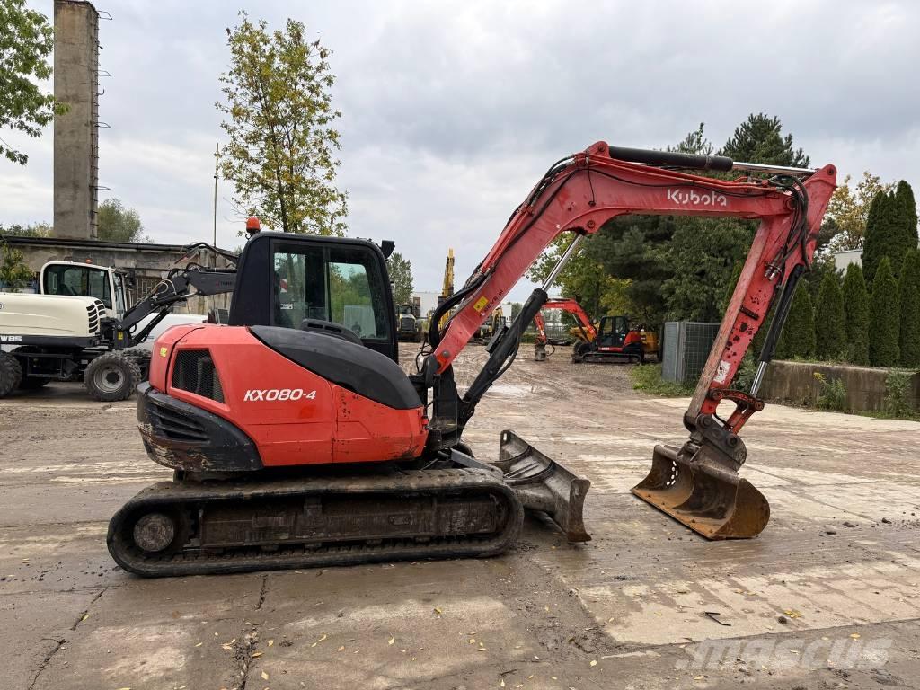 Kubota KX 080-4 Midi rýpadlá 7 t - 12 t