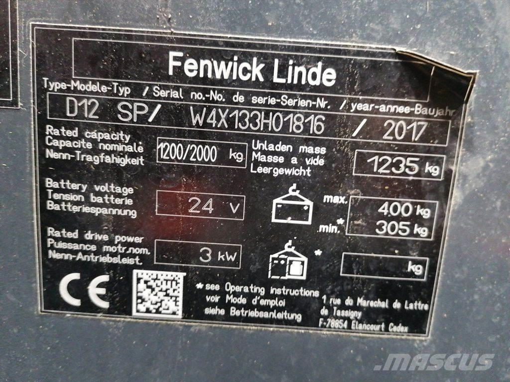 Linde D12 SP Ručne vedené vysokozdvižné vozíky