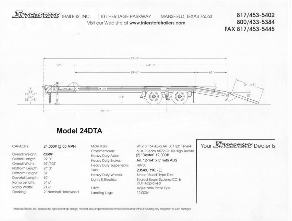Interstate 24DTA Prívesy na prepravu automobilov