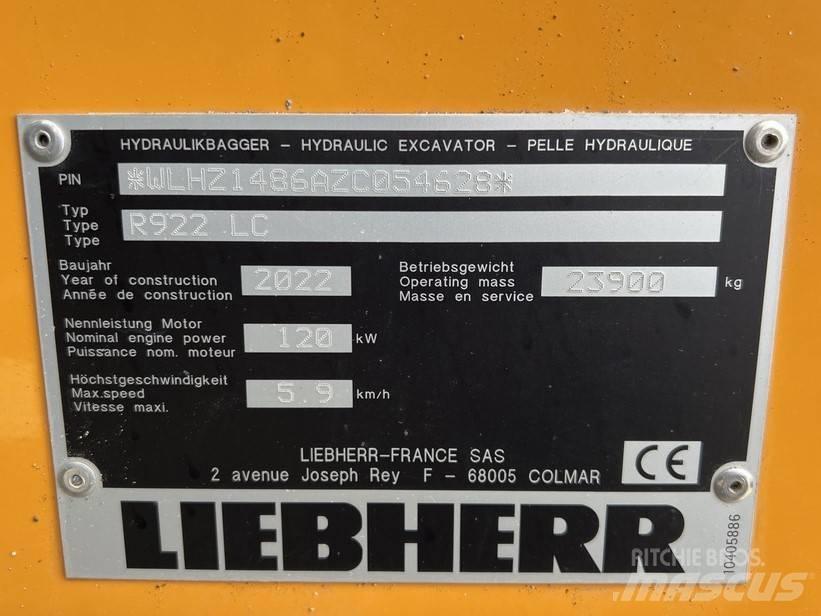 Liebherr R922 LC Pásové rýpadlá