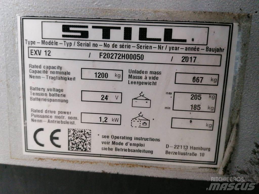 Still EXV12 Ručne vedené vysokozdvižné vozíky