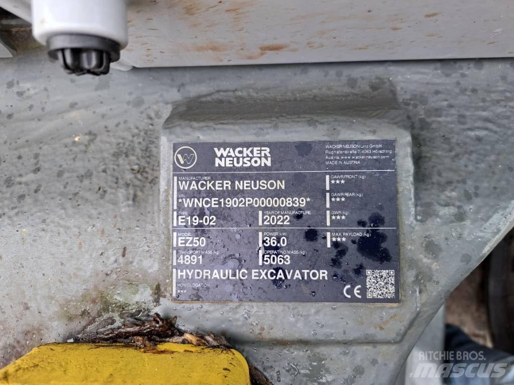 Wacker Neuson EZ50 Pásové rýpadlá