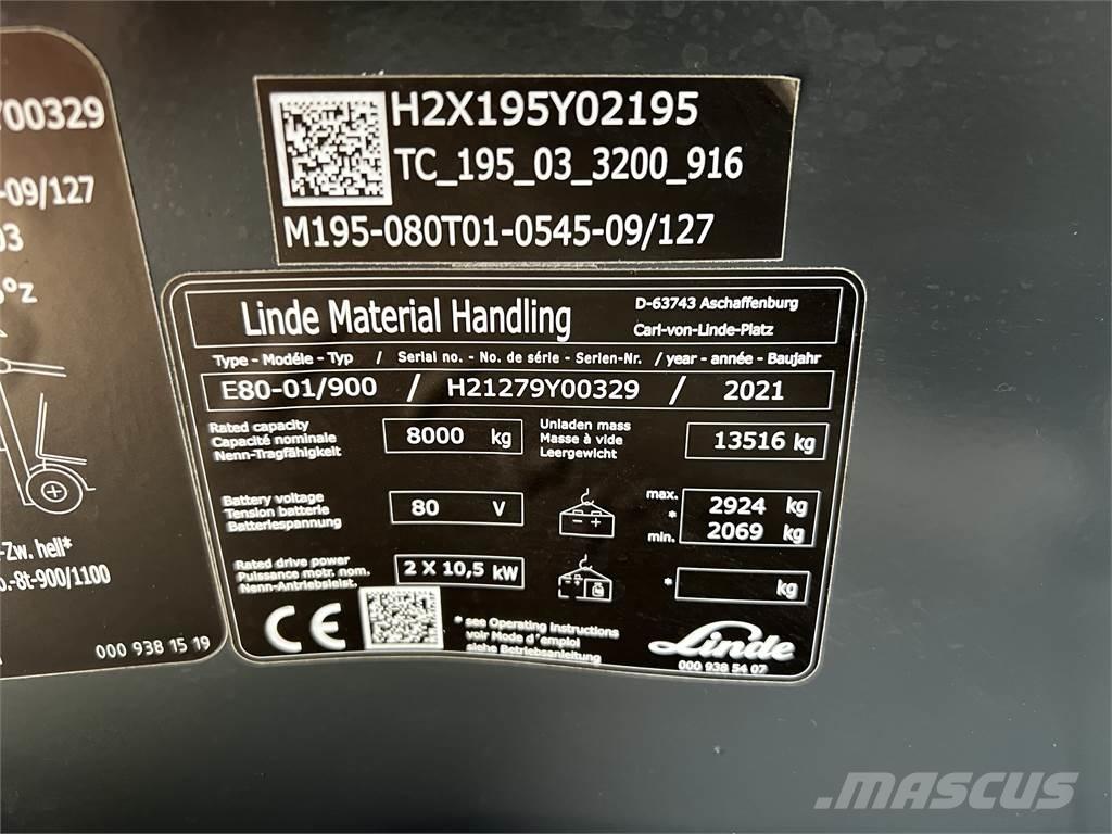 Linde E80/900 Akumulátorové vozíky