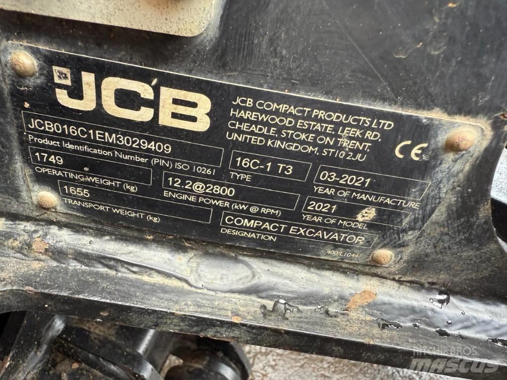 JCB 16 C-1 Mini rýpadlá < 7t