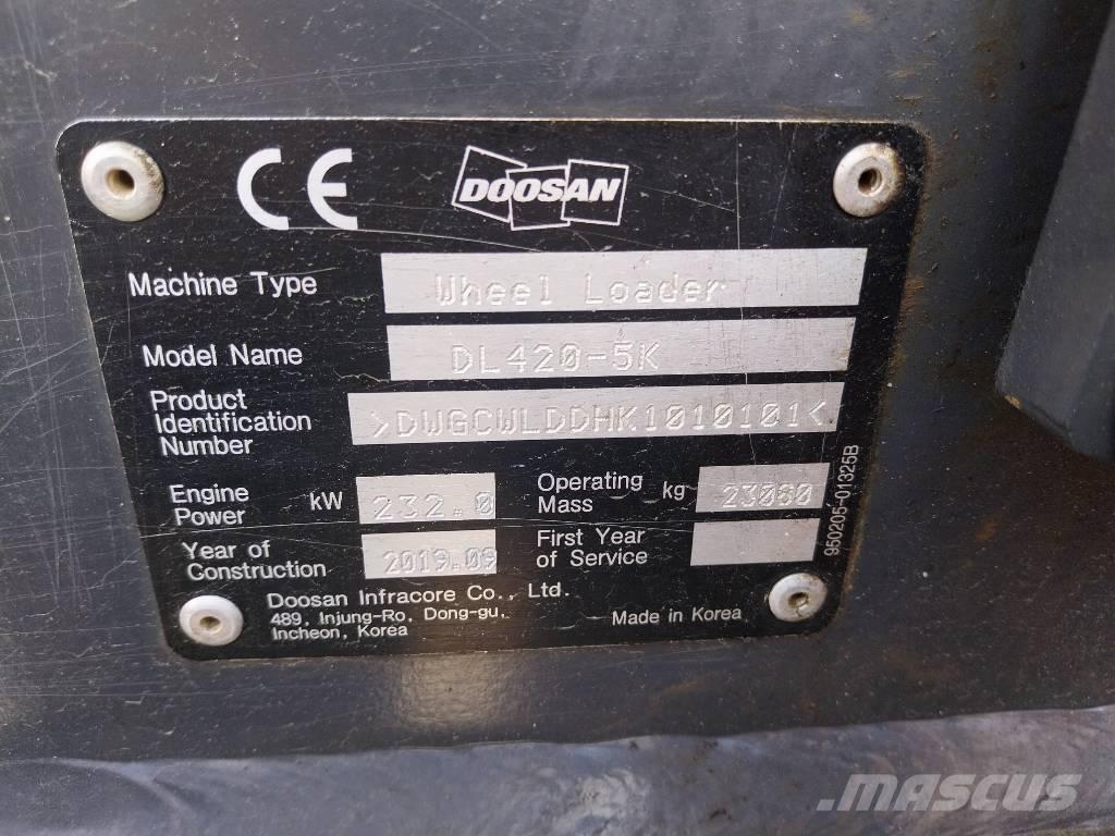 Doosan DL 420CVT-5 Kolesové nakladače