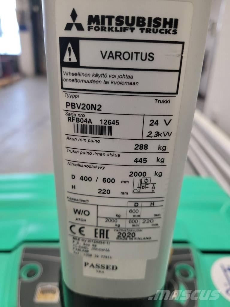 Mitsubishi PBV 20 N2 Nízkozdvižný vozík s plošinou