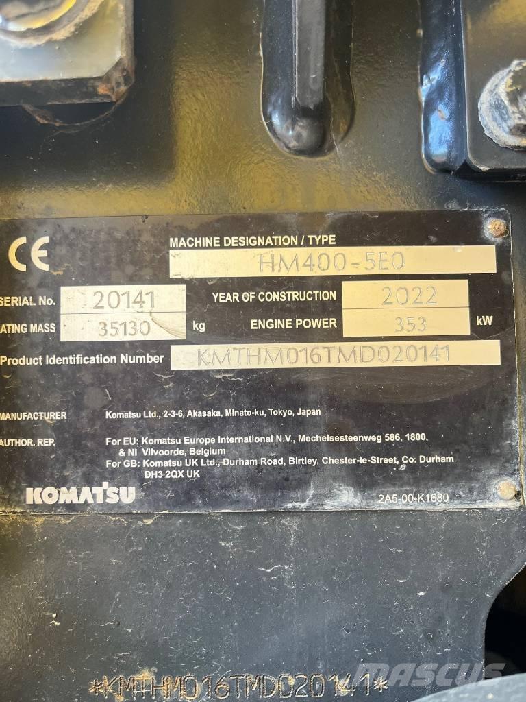 Komatsu HM400-5E0 Kĺbové nákladné autá