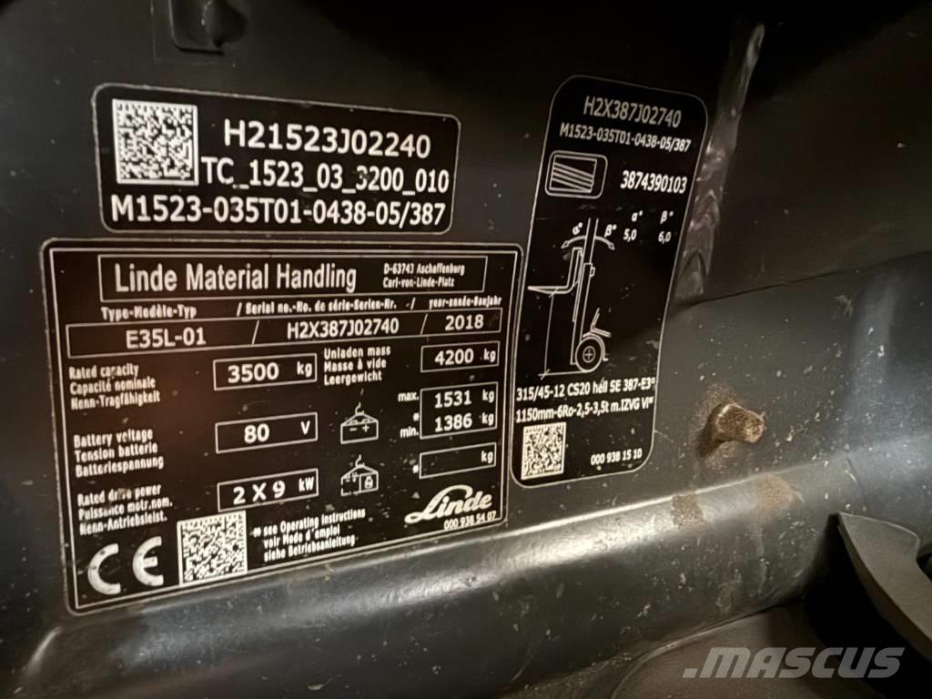 Linde E35L-01 Akumulátorové vozíky