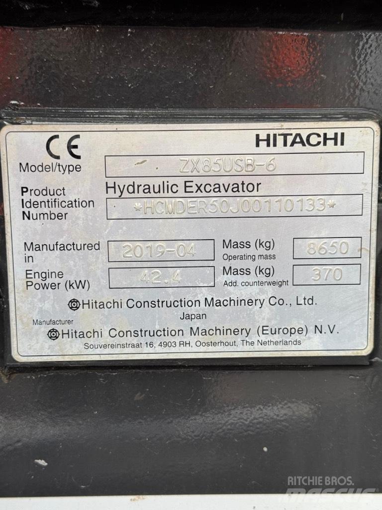 Hitachi ZX 85 US B-6 Midi rýpadlá 7 t - 12 t