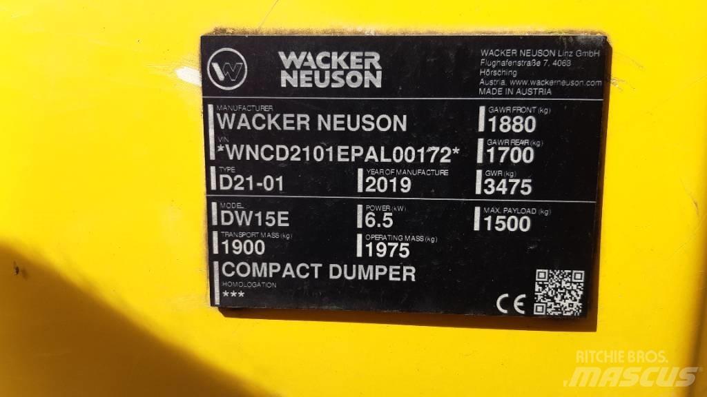 Wacker Neuson DW15e Stavebné sklápače