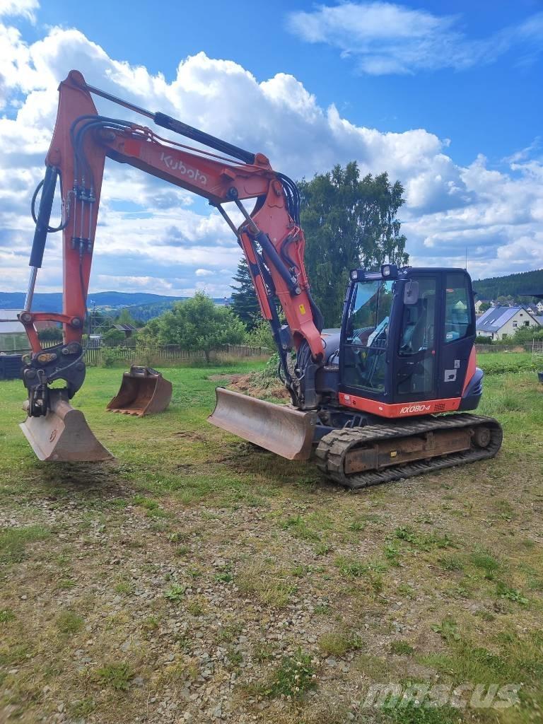 Kubota KX 080-4 Midi rýpadlá 7 t - 12 t