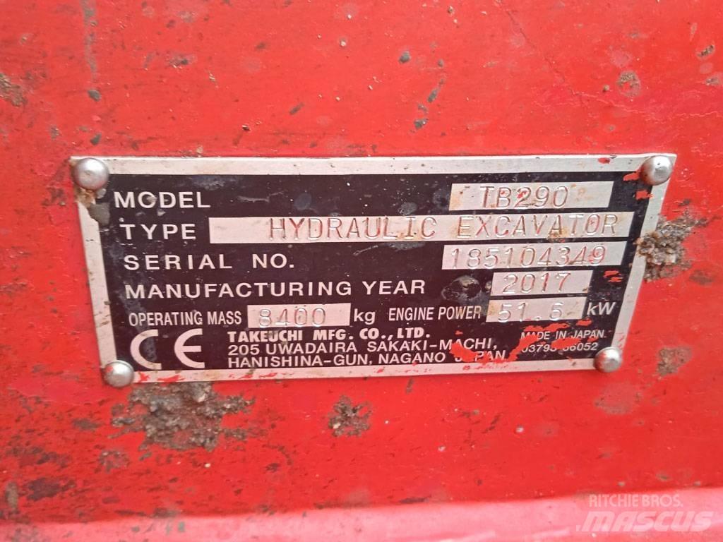 Takeuchi TB290 Mini rýpadlá < 7t