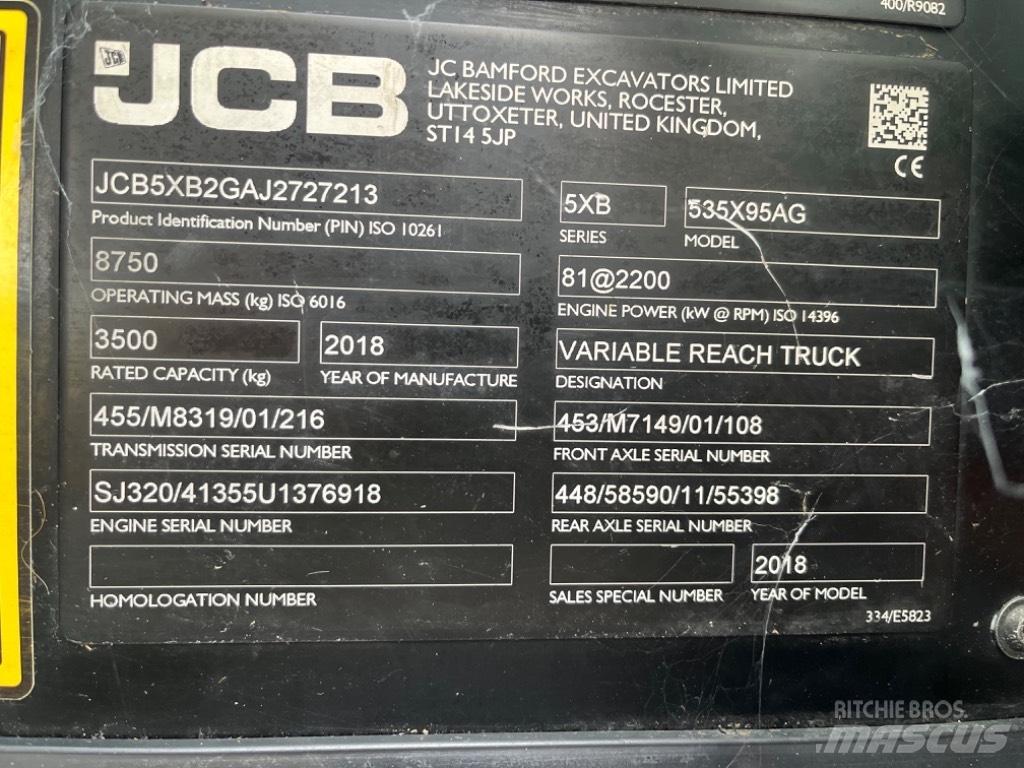 JCB 535-95 Agri Teleskopické nakladače pre poľnohospodárstvo