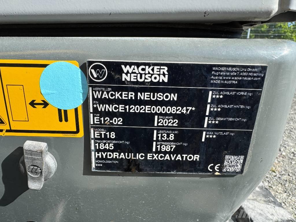 Wacker Neuson ET18 Pásové rýpadlá