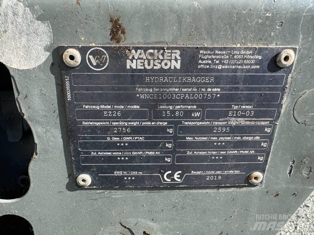 Wacker Neuson EZ26 Pásové rýpadlá