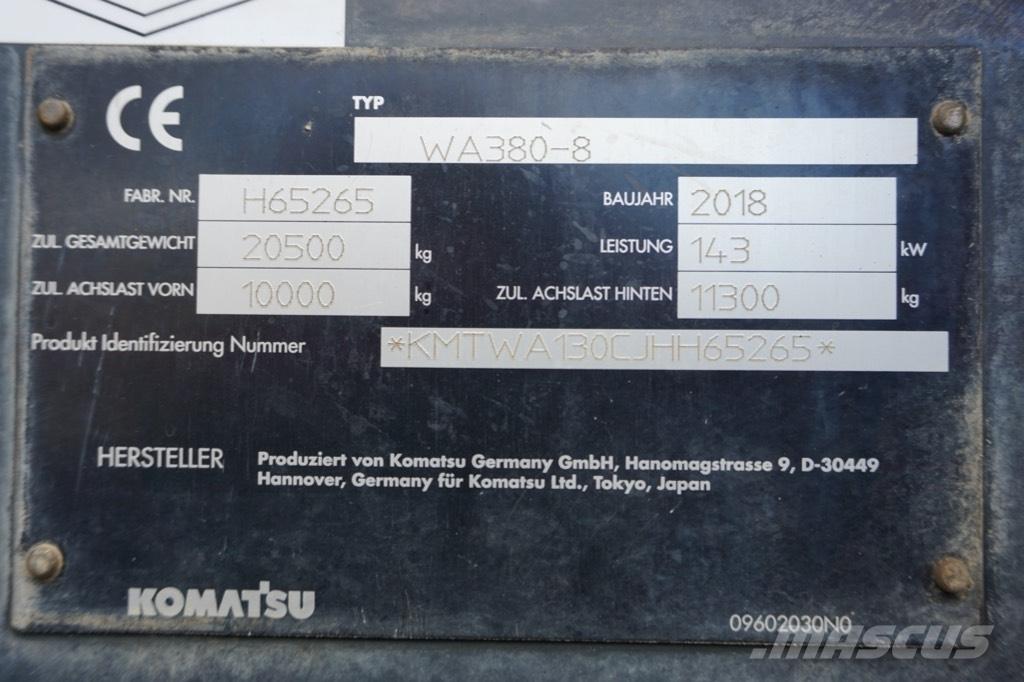 Komatsu WA 380-8 Kolesové nakladače