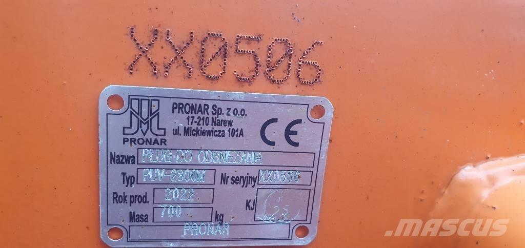 Pronar PUV 2800 M Snežné pluhy, predné snežné radlice
