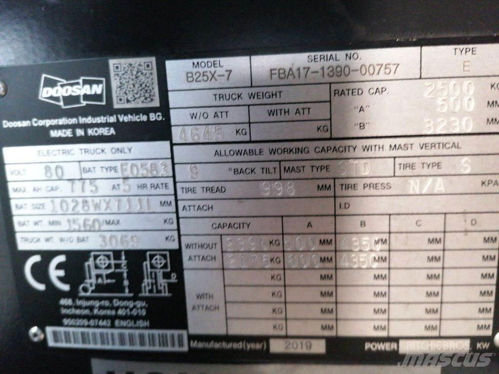 Doosan B25X-7 Akumulátorové vozíky