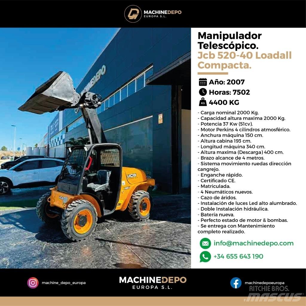 JCB 520-40 Teleskopické nakladače pre poľnohospodárstvo