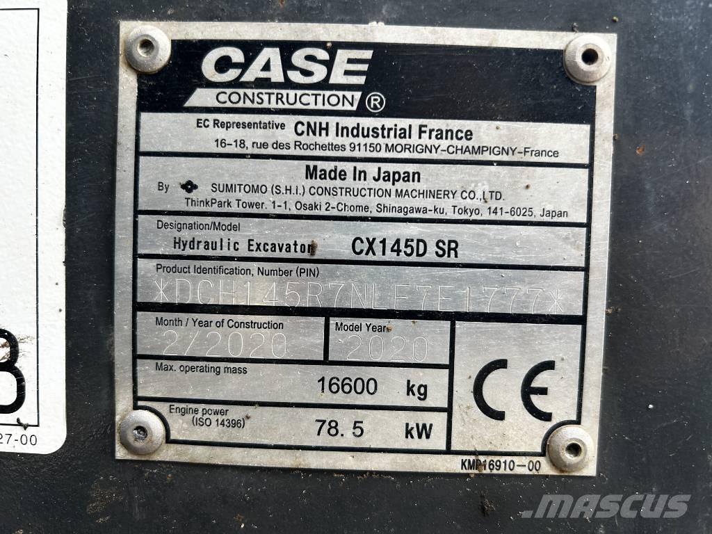 CASE CX 145 D SR Pásové rýpadlá