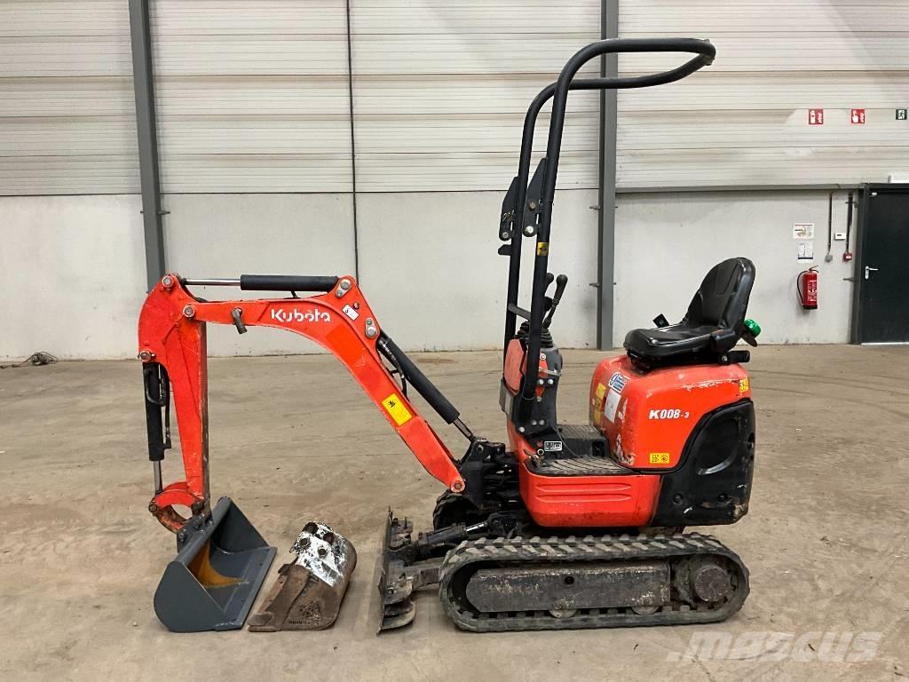 Kubota K 008-3 Mini rýpadlá < 7t