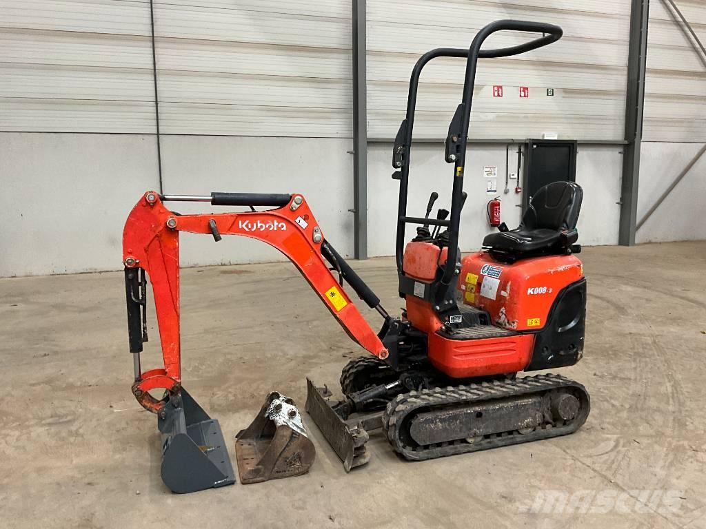 Kubota K 008-3 Mini rýpadlá < 7t