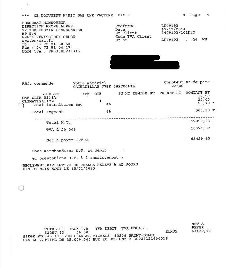 CAT 775 E Pevné dempry