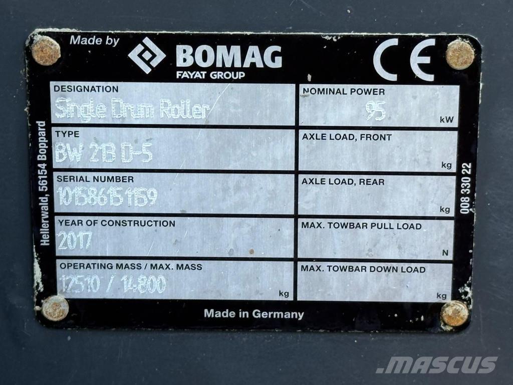 Bomag BW213D-5 Ťahačové valce