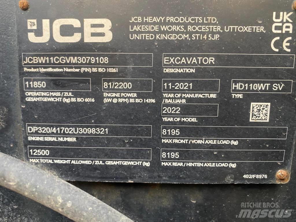 JCB 110 W Kolesové rýpadlá