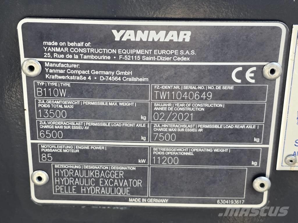 Yanmar B 110 W Kolesové rýpadlá