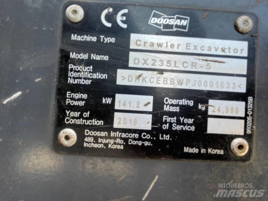 Doosan DX 235 LCR-5 Pásové rýpadlá