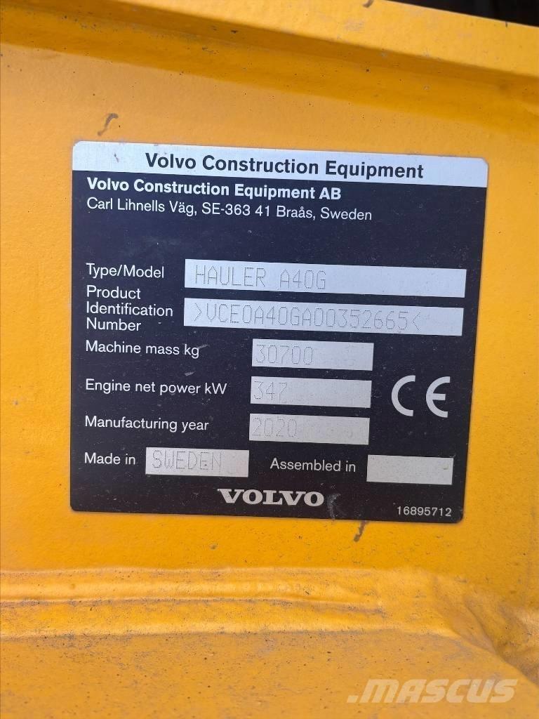 Volvo A40G Kĺbové nákladné autá