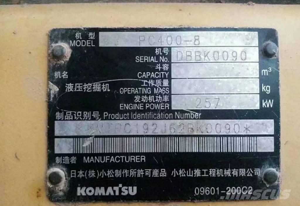 Komatsu PC400-8 Pásové rýpadlá